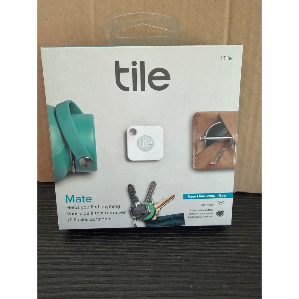 Tile Mate Bluetooth Item Tracker White Replaceable Battery T5001 RT-13001 NEW
